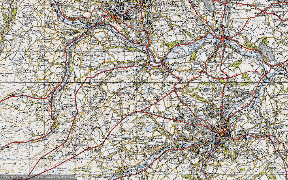 Old Map of Old Lindley, 1947 in 1947