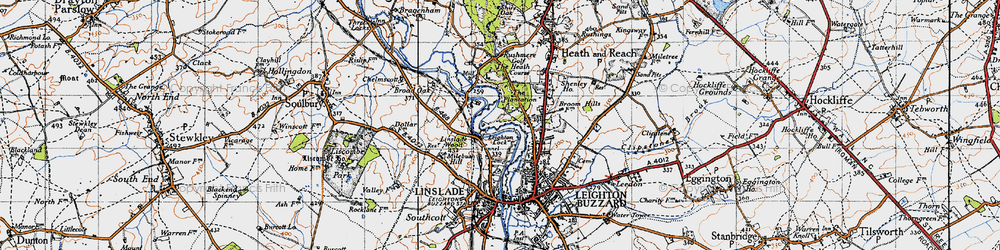 Old map of Old Linslade in 1946