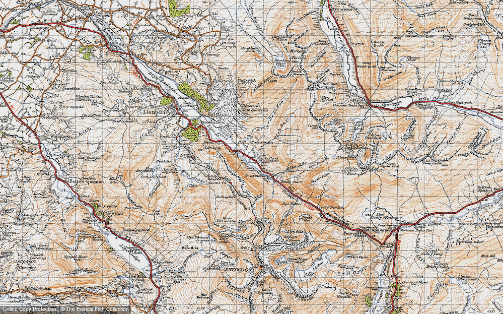 Old Map of Old Llanberis, 1947 in 1947