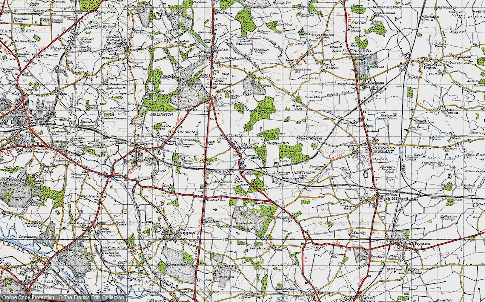 Old Map of Old Micklefield, 1947 in 1947