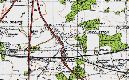 Old map of Old Micklefield in 1947