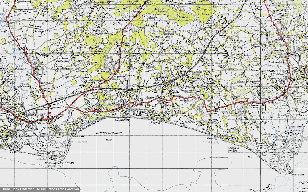 Old Map of Old Milton, 1940 in 1940