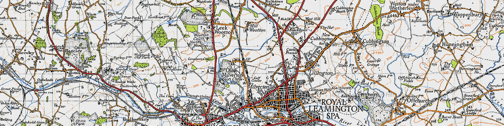 Old map of Old Milverton in 1946