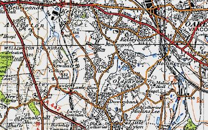 Old map of Old Park in 1947