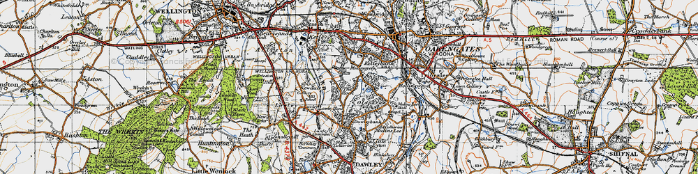 Old map of Old Park in 1947