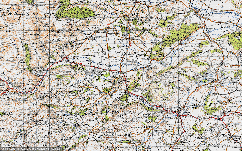 Old Map of Old Radnor, 1947 in 1947