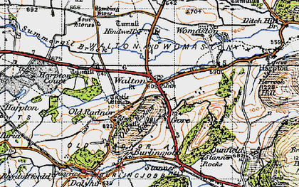 Old map of Old Radnor in 1947