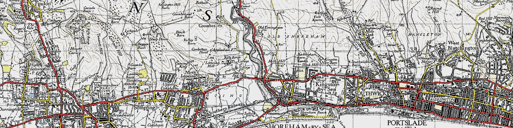 Old map of Buckingham Barn in 1940