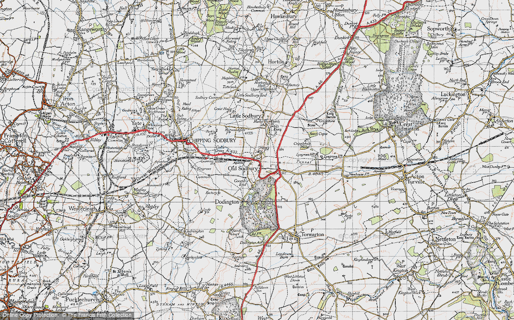 Old Map of Old Sodbury, 1946 in 1946