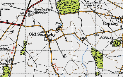 Old map of Old Somerby in 1946