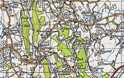 Old map of Old Storridge Common in 1947