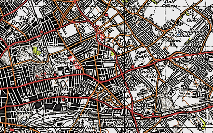 Old map of Old Swan in 1947