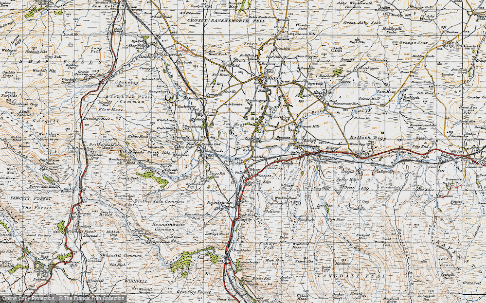 Old Map of Old Tebay, 1947 in 1947