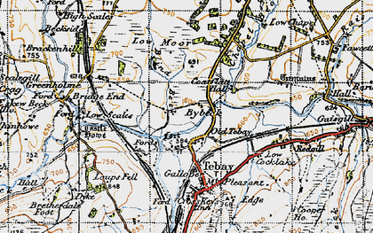 Old map of Old Tebay in 1947