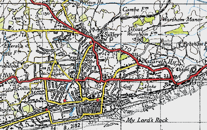 Old map of Old Town in 1940