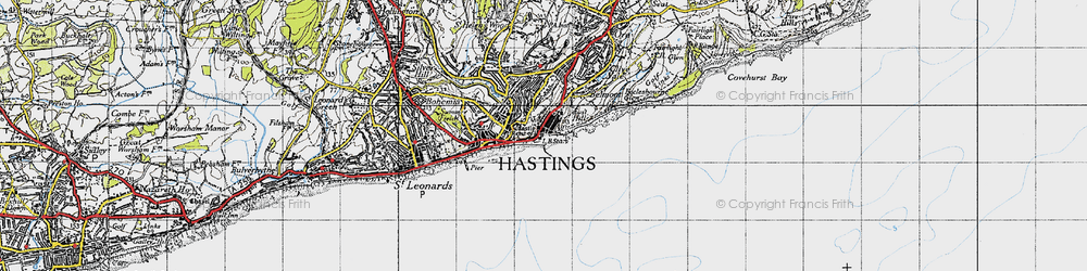 Old map of Old Town in 1940