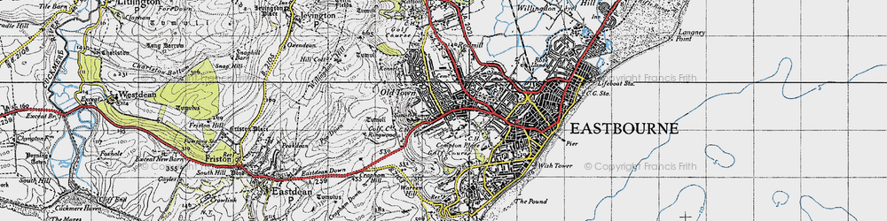 Old map of Old Town in 1940
