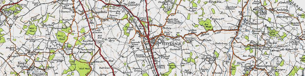 Old map of Old Town in 1946