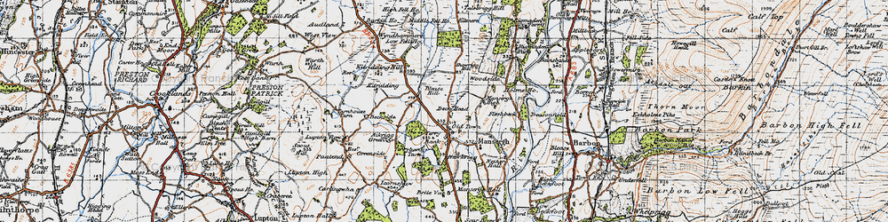 Old map of Wyndhammere in 1947