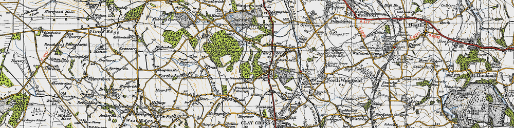 Old map of Old Tupton in 1947