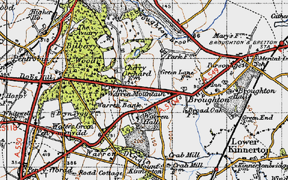 Old map of Old Warren in 1947