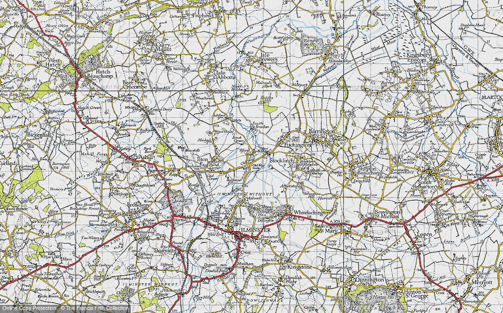Old Map of Old Way, 1945 in 1945