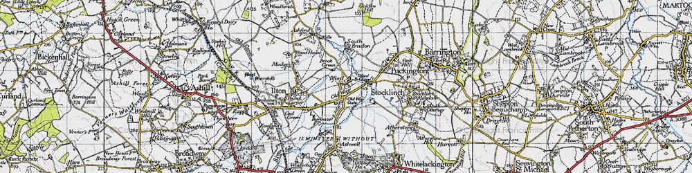 Old map of Old Way in 1945