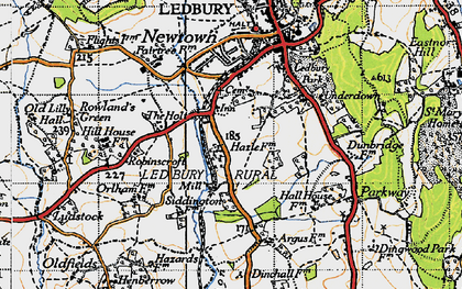 Old map of Old Wharf in 1947