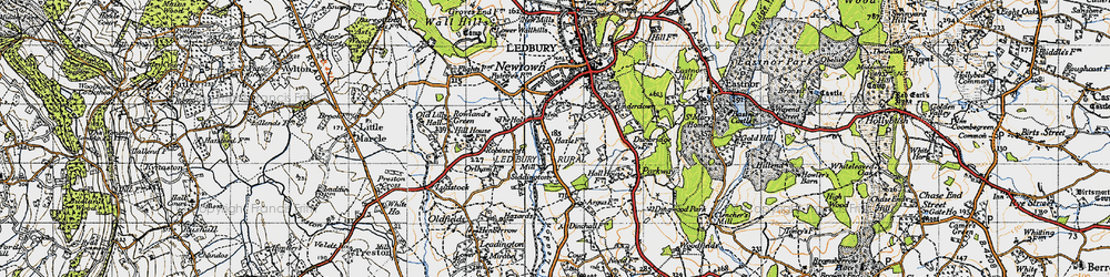 Old map of Old Wharf in 1947