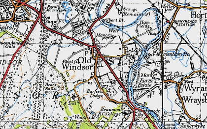 Old map of Albert Br in 1945