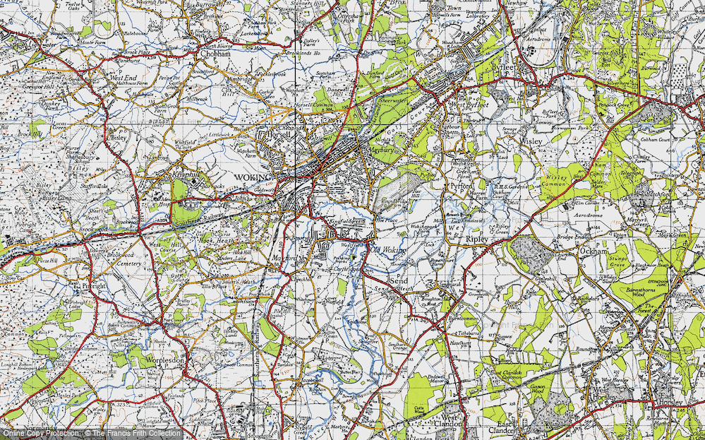 Old Map of Old Woking, 1940 in 1940