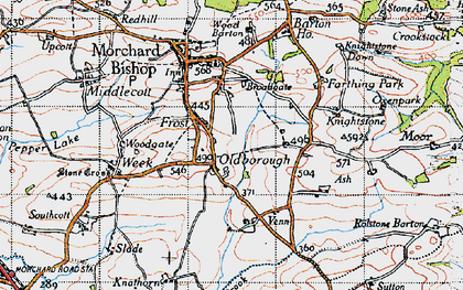 Old map of Oldborough in 1946
