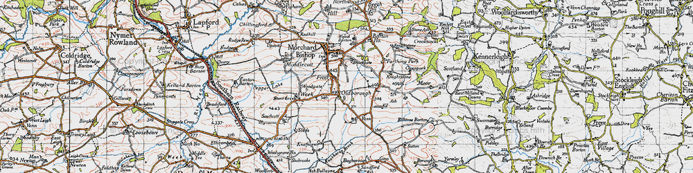 Old map of Oldborough in 1946
