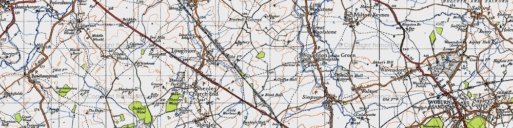 Old map of Oldbrook in 1946