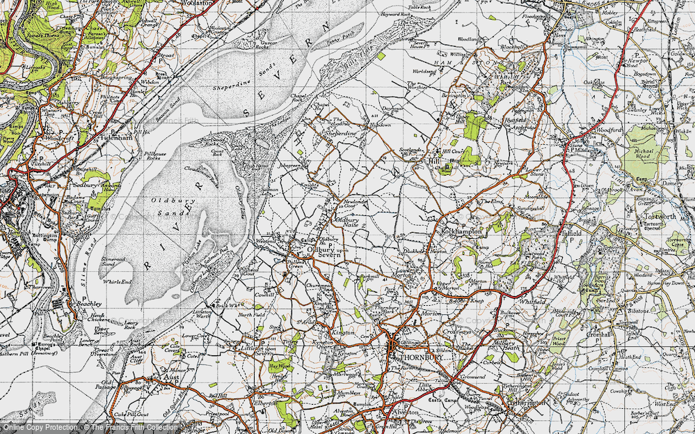 Old Map of Oldbury Naite, 1946 in 1946