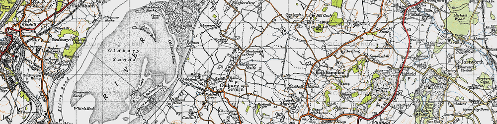 Old map of Oldbury Naite in 1946