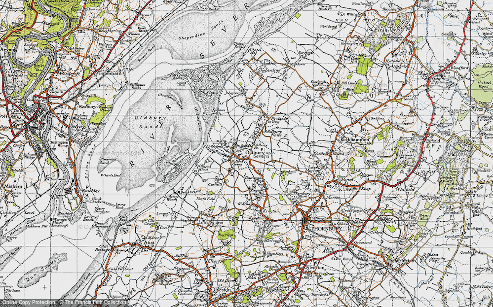 Old Map of Oldbury-on-Severn, 1946 in 1946