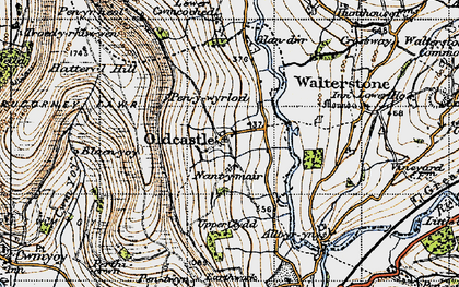 Old map of Oldcastle in 1947