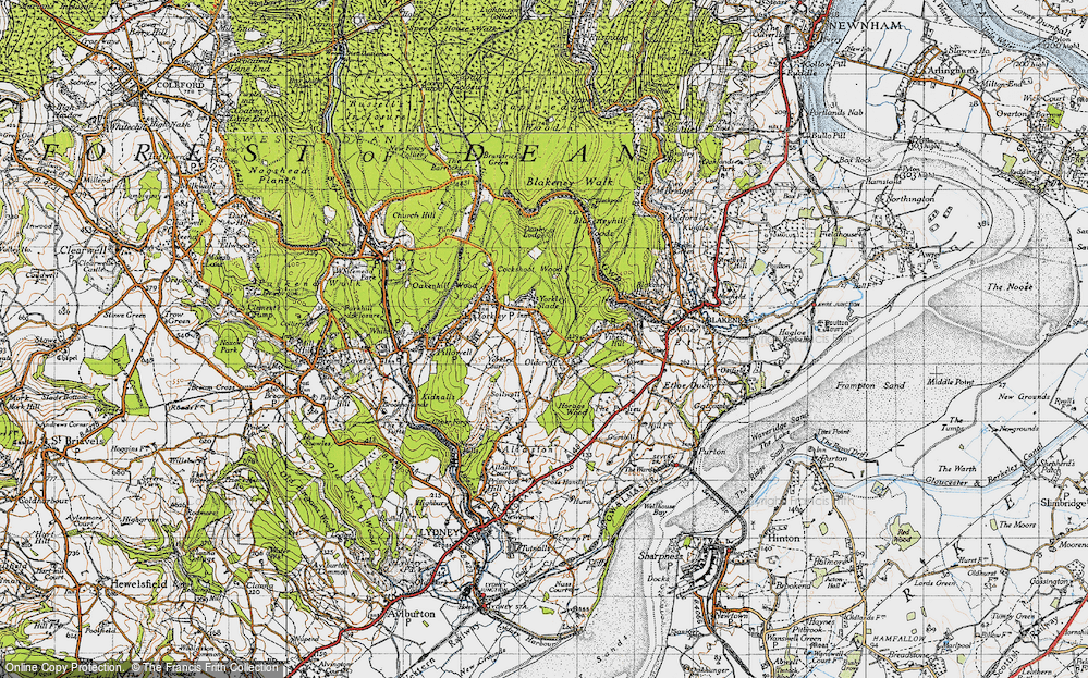 Old Map of Oldcroft, 1946 in 1946
