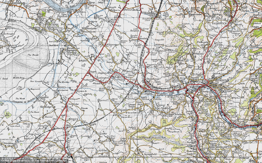 Old Map of Oldend, 1946 in 1946