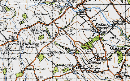 Old map of Oldfield in 1947