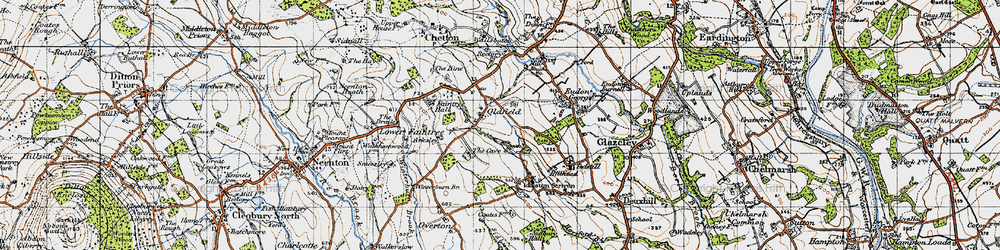 Old map of Oldfield in 1947