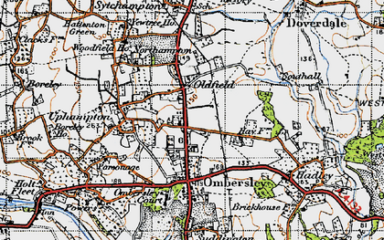 Old map of Oldfield in 1947