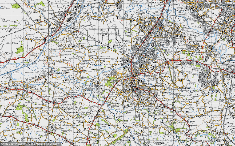 Old Map of Oldfield Brow, 1947 in 1947