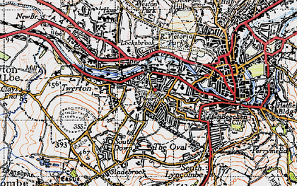 Old map of Oldfield Park in 1946
