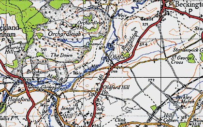 Old map of Bonnyleigh Hill in 1946