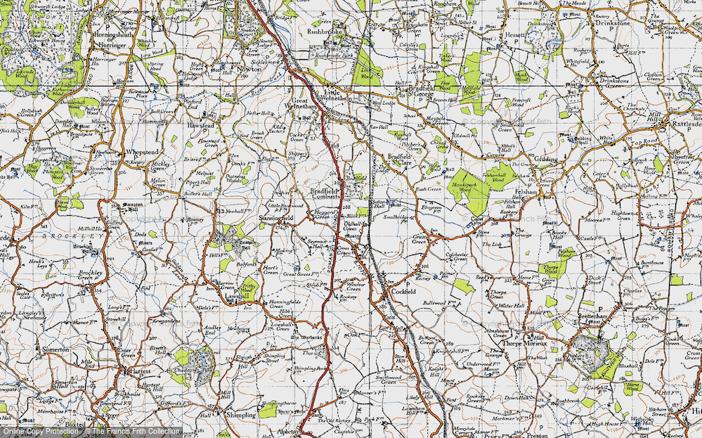 Old Map of Oldhall Green, 1946 in 1946