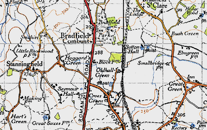 Old map of Oldhall Green in 1946