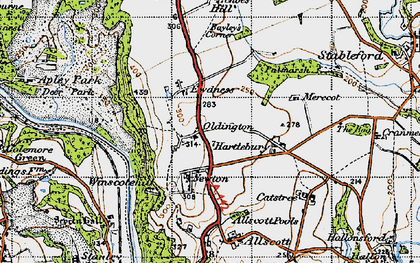 Old map of Oldington in 1946