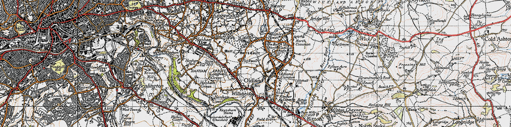 Old map of Oldland in 1946